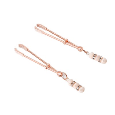 "Gilded Vice" Rose Gold Beaded Nipple Clamps