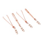 "Gilded Vice" Rose Gold Beaded Nipple Clamps