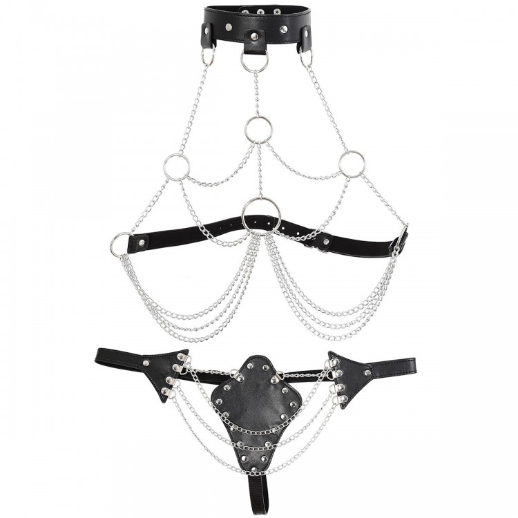 Midnight Temptress Desire Chain Bikini