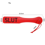 Naughty Words Print Leather Paddle