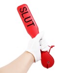 Naughty Words Print Leather Paddle