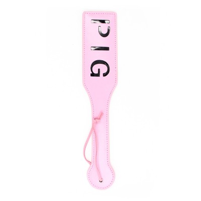 Naughty Words Print V2 Leather Paddle