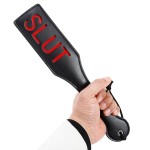 Naughty Words Print V2 Leather Paddle