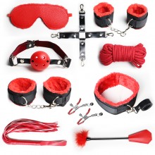 LYJ Nylon & Plush 10-Piece Bondage Set