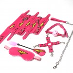 LYJ Flight Attendant Leather & Plush 8-Piece Bondage Set