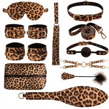 LYJ Leopard Print 10-Piece Bondage Set