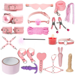 LYJ Leather Plush 19-Piece Bondage Total Package Set