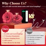 Rose Toy BlossomTouch Smart Vibrate Nipple Clamps