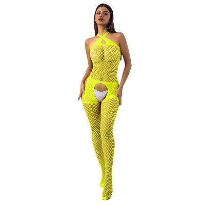 JT Seamless Net and Lace Lingerie Jumpsuit Multi Colors