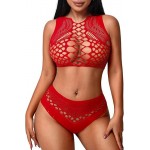 JT Double Spice Net Lace Bodystocking Multi-Colors