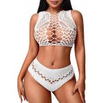 JT Double Spice Net Lace Bodystocking Multi-Colors